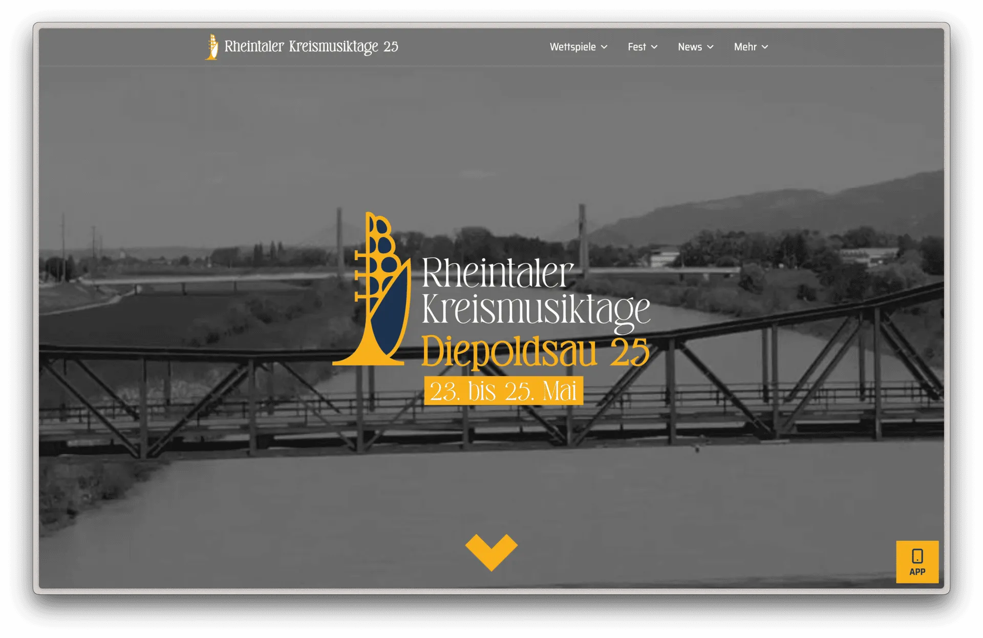 Website der Rheintaler Kreismusiktage 2025
